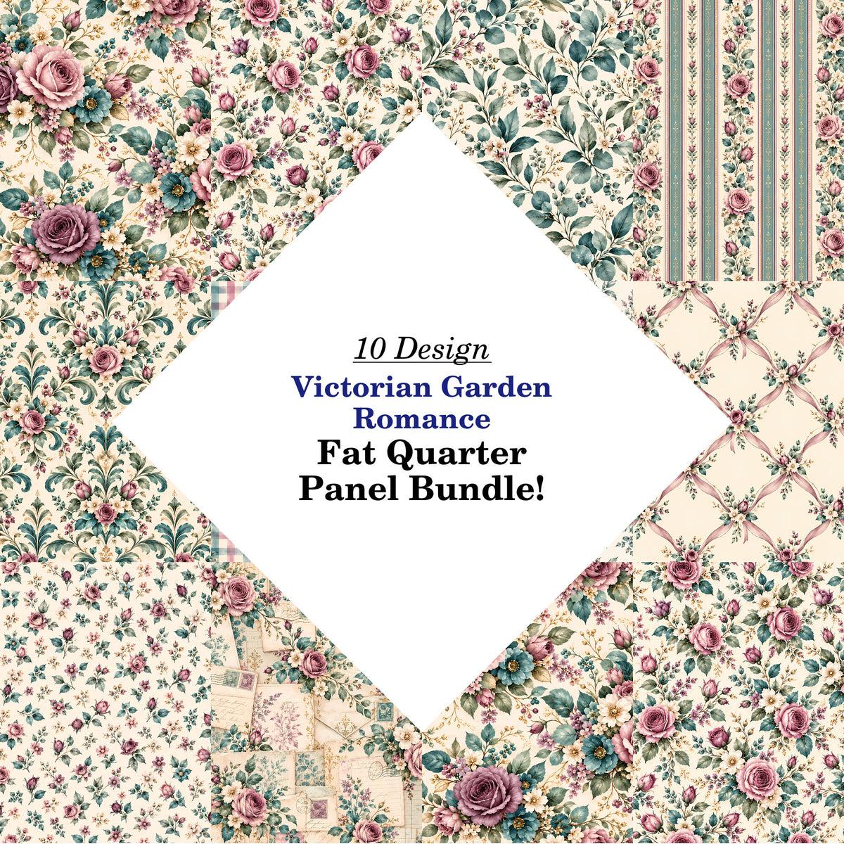 Victorian Garden Romance Fat Quarter Bundle
