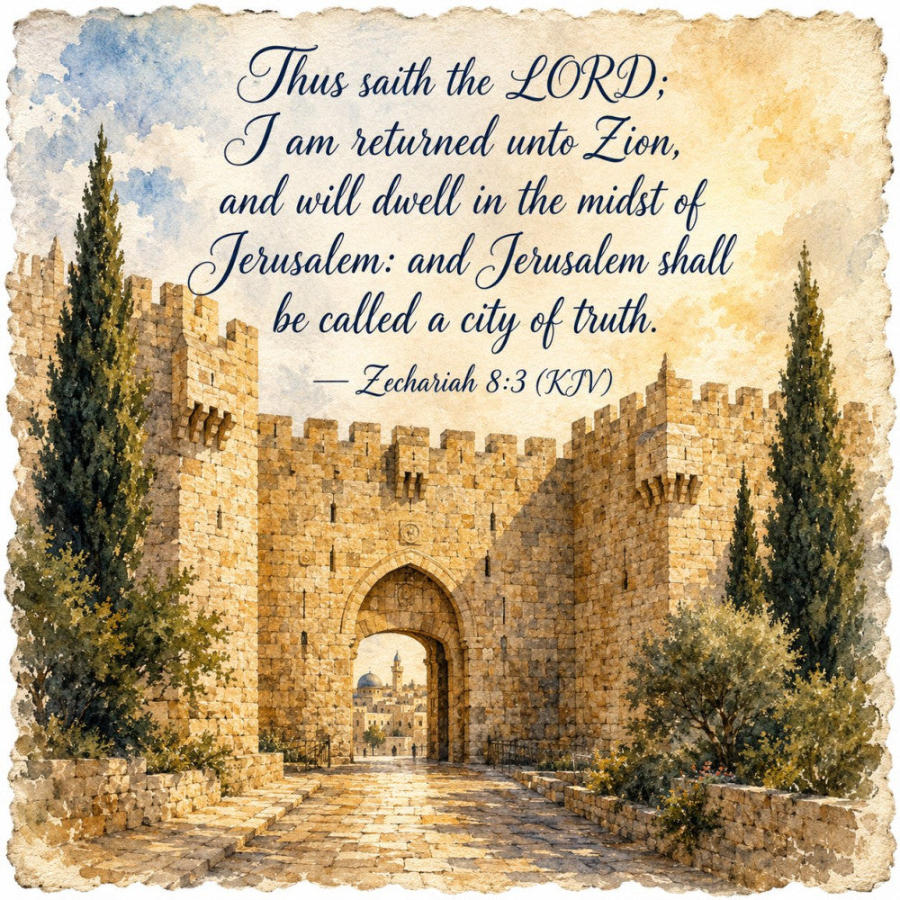 Inspirational Hebrew Verses Fabric Panel 15