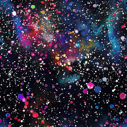 Glitter Paint Splatter Pattern 6 Quilting Cotton Fabric