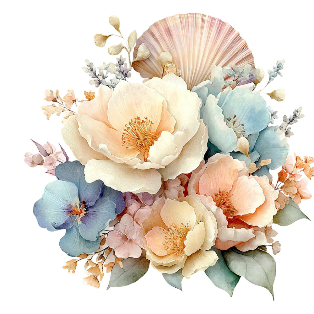Colorful Seashell Fabric Panel 2