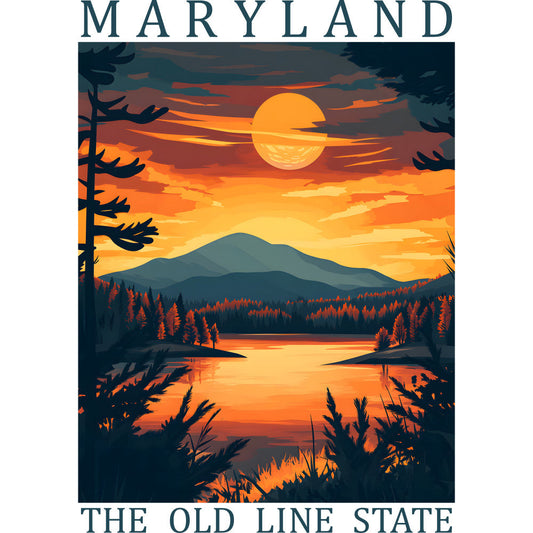 US State Poster Fabric Panel 30