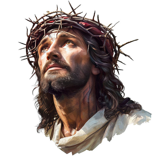 Jesus with Crown of Thorns Fabric Panel 1