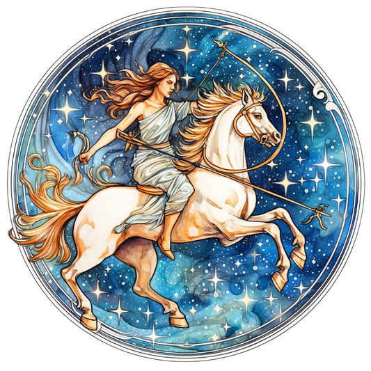 Round Zodiac Signs Fabric Panel 9