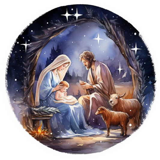 Nativity Christmas Ornaments Fabric Panel 11
