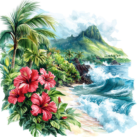 Hawaiian Paradise Fabric Panel 15