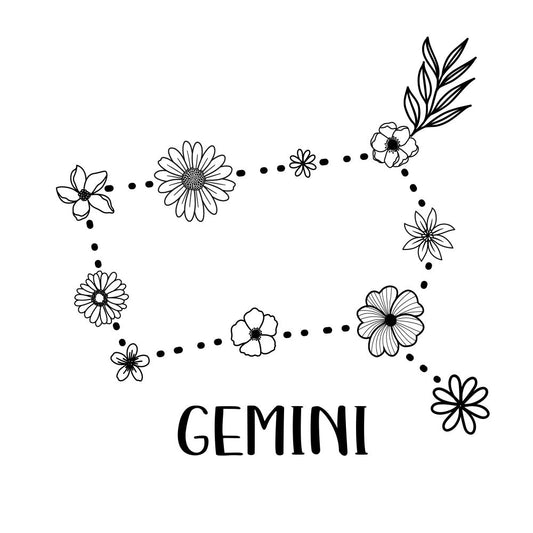 Floral Astrology Signs Fabric Panel 3