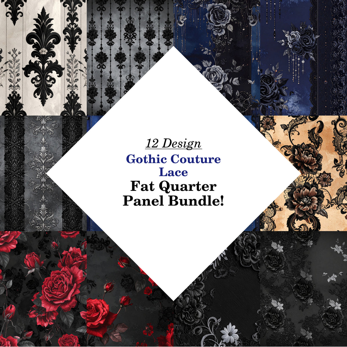Gothic Couture Lace Fat Quarter Bundle