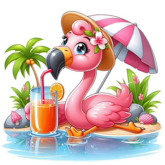 Baby Flamingos Fabric Panel 21