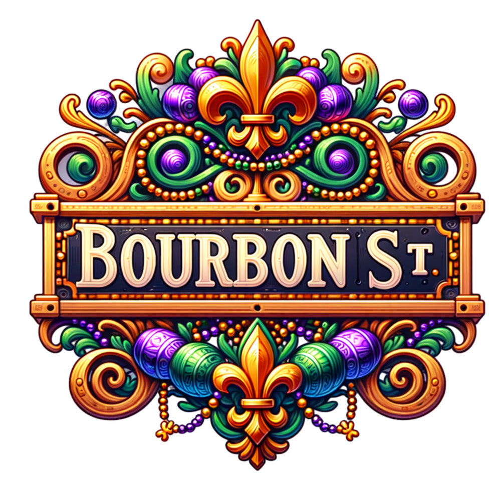 Watercolor Mardi Gras Fabric Panel 11