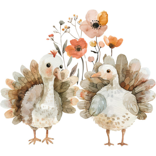 Watercolor Farm Fabric Panel 4