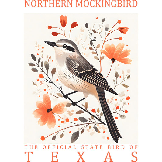 State Bird Poster Fabric Panel 9