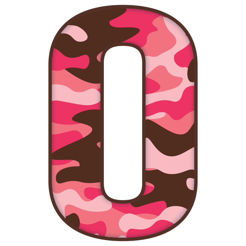 Pink Camo Alphabet Fabric Panel 7