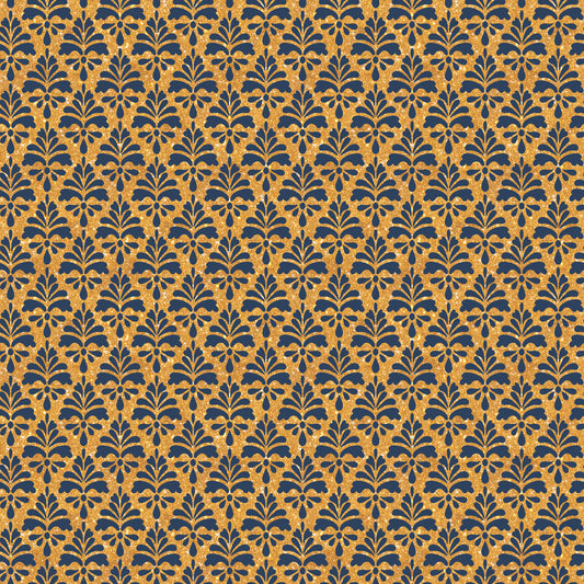 Navy and Gold Celebration Pattern 8 Quilting Cotton Fabric