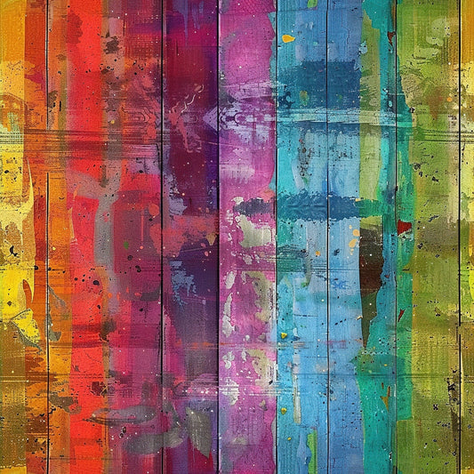 Daily Deal: Rainbow Grunge Wall Pattern 8 Quilting Cotton Fabric - 45" x 2 Yards"