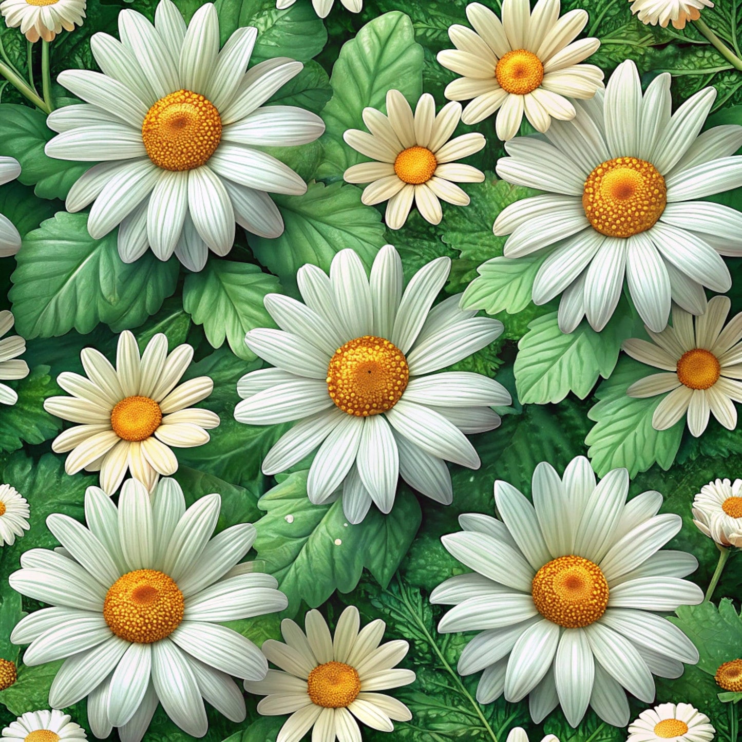 Daily Deal: Realistic Flowers Pattern 33 Quilting Cotton Fabric - 45" x 2 Yards"