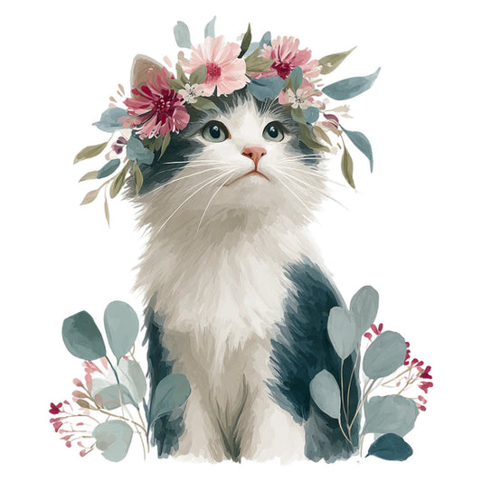 Watercolor Kitten Fabric Panel 16