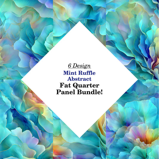 Mint Ruffle Abstract Fat Quarter Bundle