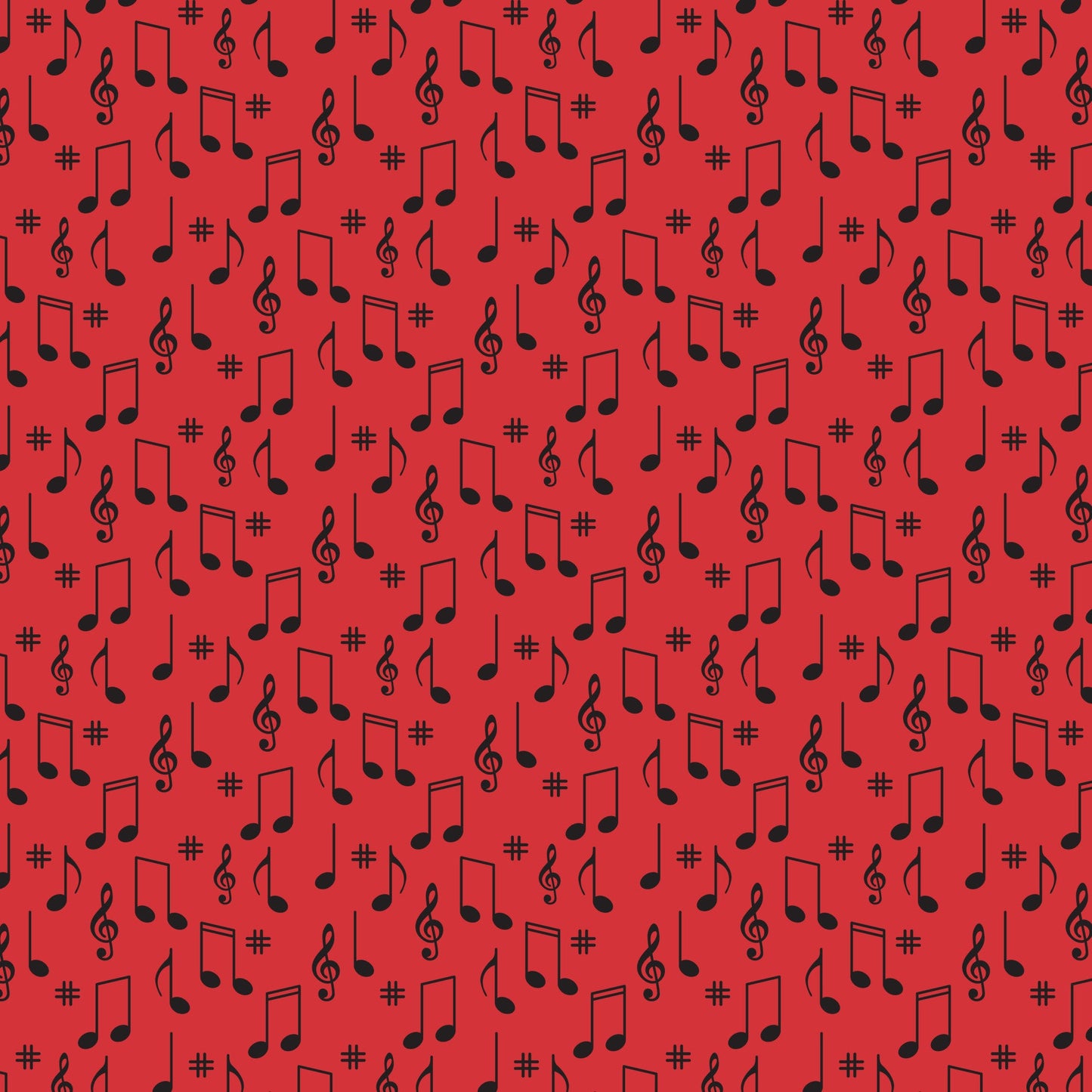 Daily Deal: 50s Black and Red Diner Pattern 4 Quilting Cotton Fabric - 45" x 0.5 Yards"