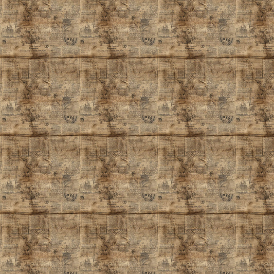 Old Newspapers Pattern 5 Quilting Cotton Fabric