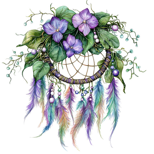 Floral Dreamcatcher Fabric Panel 8