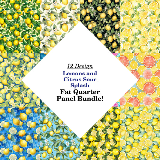 Lemons and Citrus Sour Splash Fat Quarter Bundle