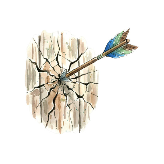 Watercolor Archery Fabric Panel 8