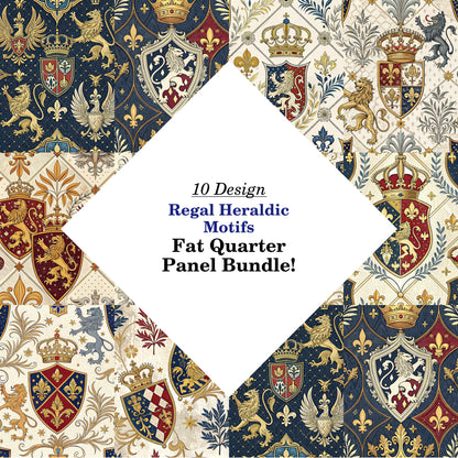 Regal Heraldic Motifs Fat Quarter Bundle