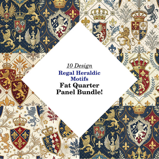Regal Heraldic Motifs Fat Quarter Bundle