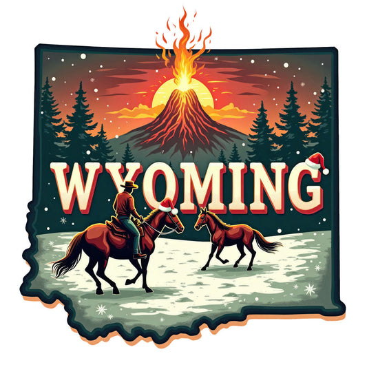 Christmas US States Fabric Panel 1