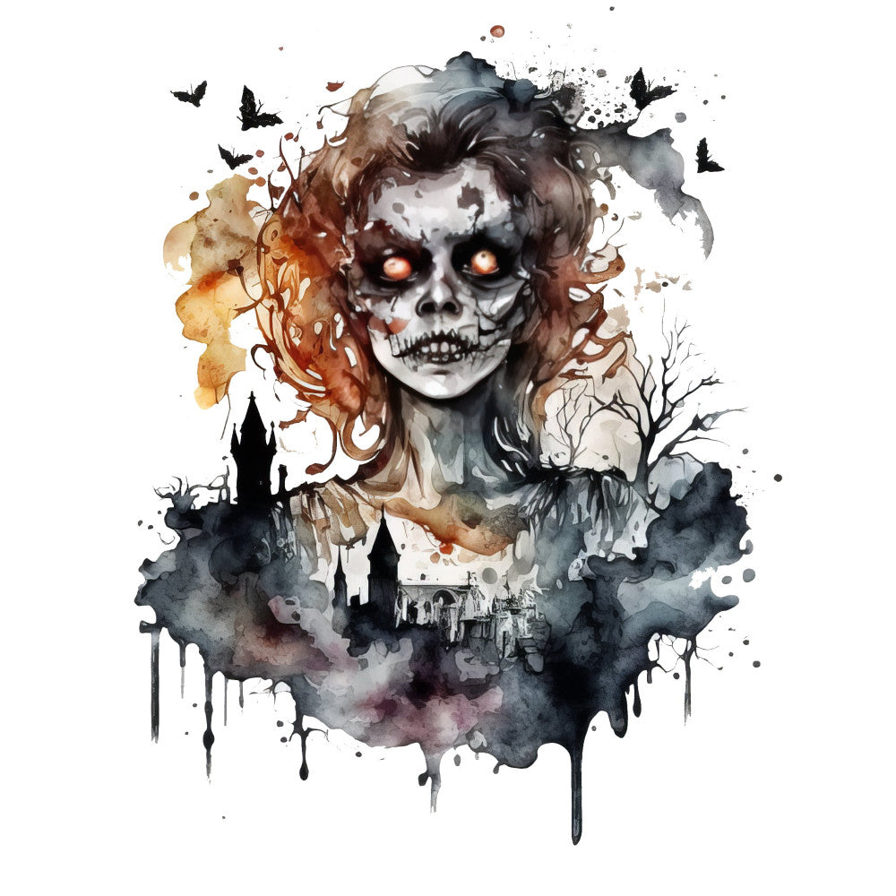 Creepy Halloween Horror Fabric Panel 28