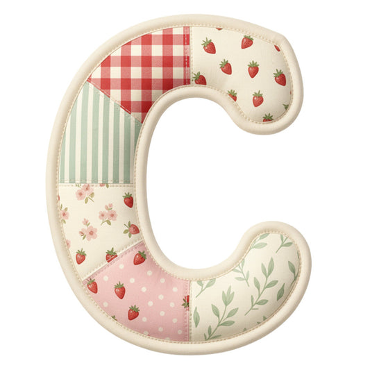 Strawberry Patchwork Fabric Panel 2