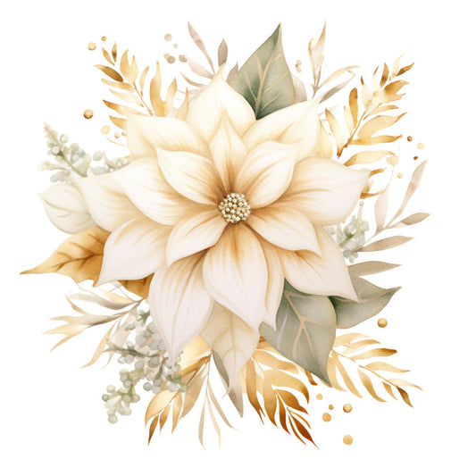A Golden Christmas Fabric Panel 18