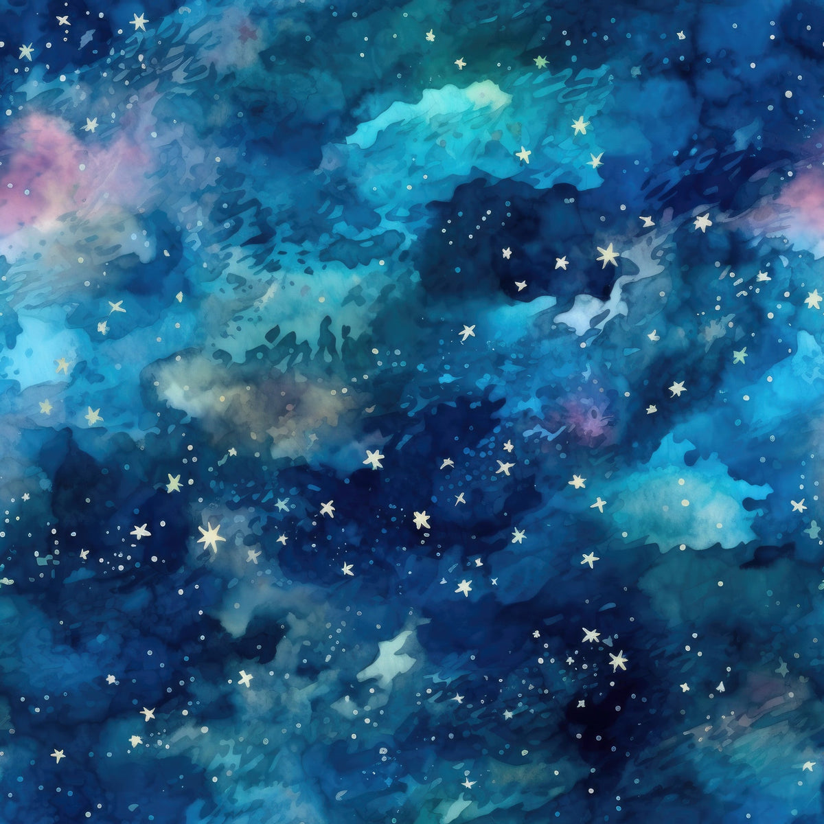 Daily Deal: Starry Night Pattern 14 Quilting Cotton Fabric - 45" x 1 Yard"