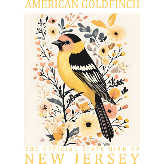 State Bird Poster Fabric Panel 36