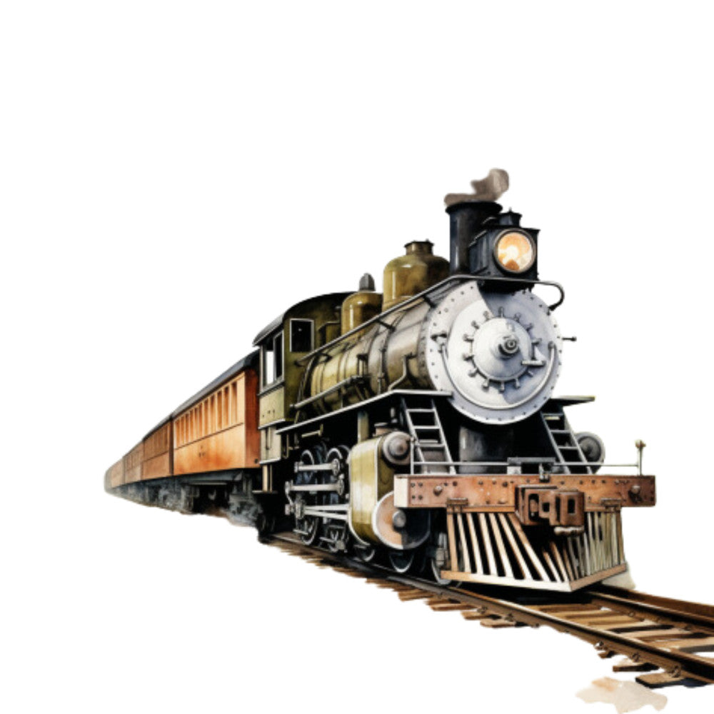 Steam Engine Train Fabric Panel 10 – FabricMegaStore.com