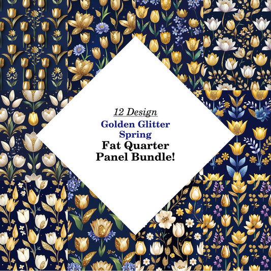 Golden Glitter Spring Fat Quarter Bundle