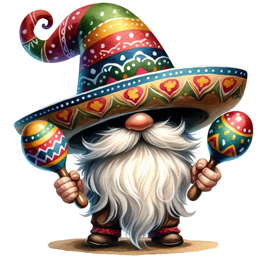 Mexican Gnomes Fabric Panel 2