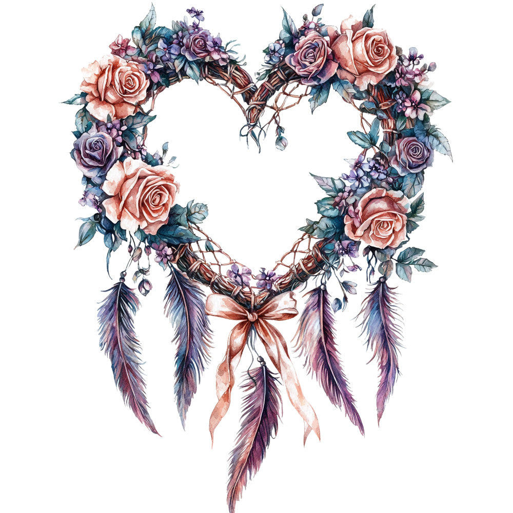 Floral Dreamcatcher Fabric Panel 21