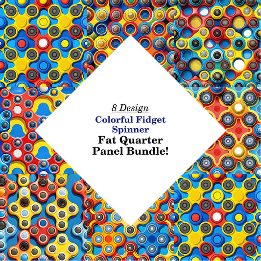 Colorful Fidget Spinner Fat Quarter Bundle