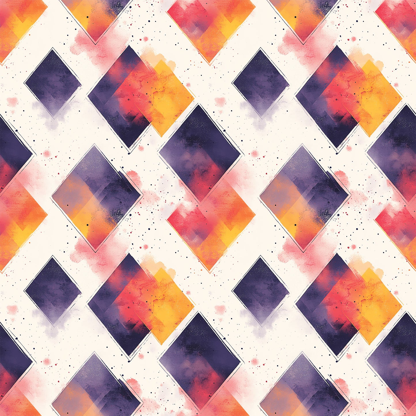 Mid Century Mod Geometric Pattern 12 Quilting Cotton Fabric