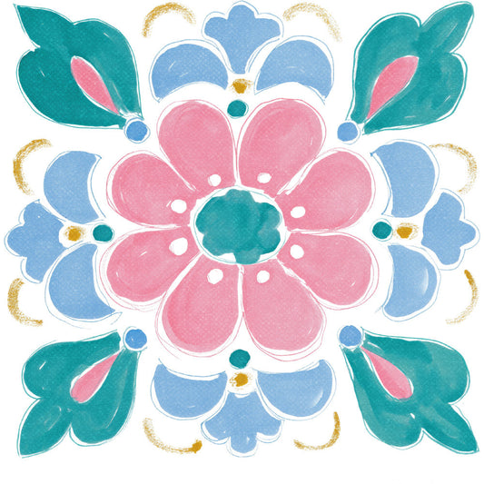 Floral Kaleidoscope Fabric Panel 19