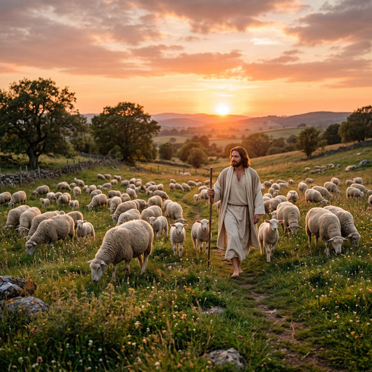 Jesus as the Shepherd Fabric Panel 1