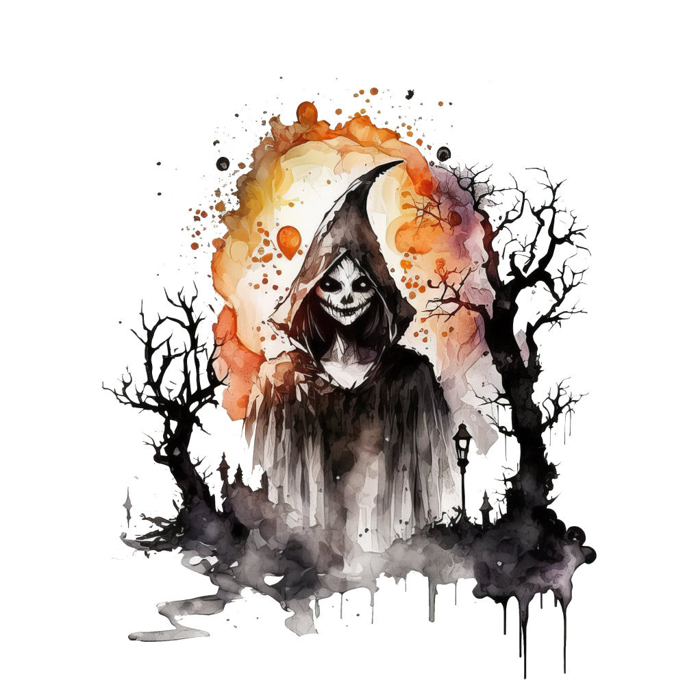 Creepy Halloween Horror Fabric Panel 14