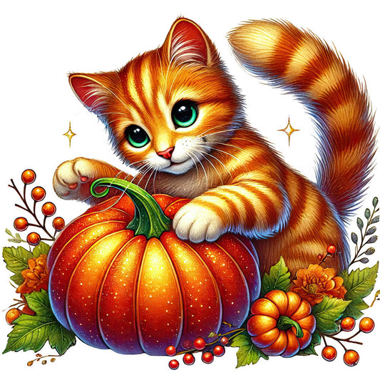 Autumn Cats Fabric Panel 7