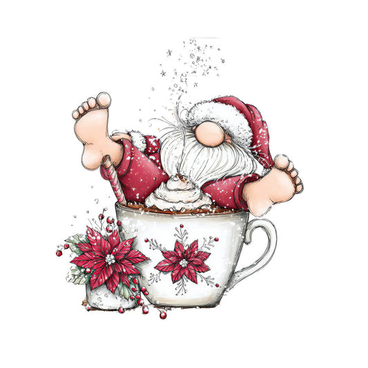 Whimsical Christmas Cocktail Fabric Panel 4