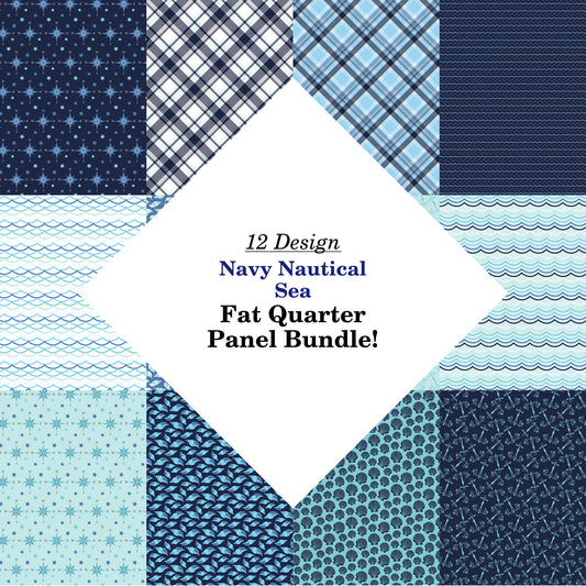 Navy Nautical Sea Fat Quarter Bundle