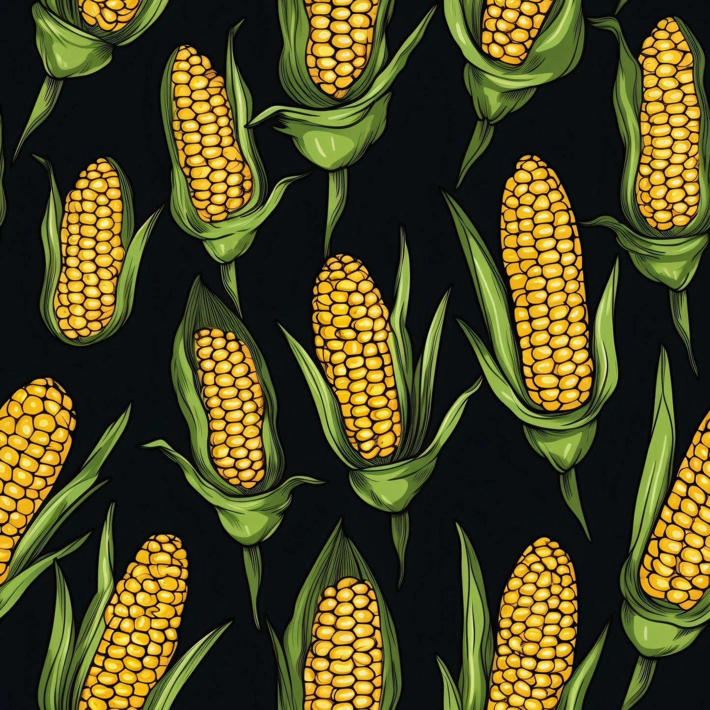 Daily Deal: Sweet Corn Pattern 21 Quilting Cotton Fabric - 45" x 0.5 Yards"