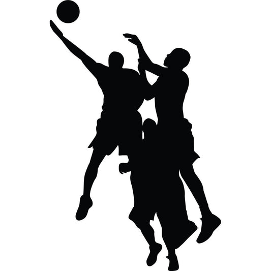 Basketball Player Silhouette Fabric Panel 10