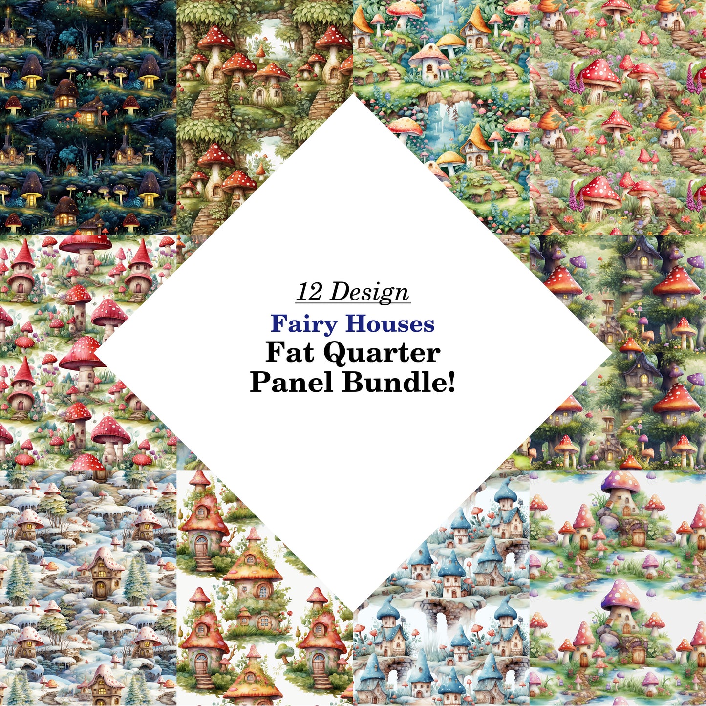 Fairy Houses Fat Quarter Bundle