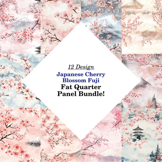 Japanese Cherry Blossom Fuji Fat Quarter Bundle